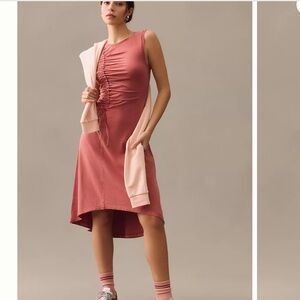 DAILY PRACTICE By Anthropologie Rouched Lounge Midi Dress Size Medium